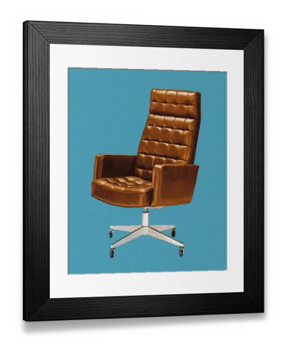 Framed Print : Office Chair