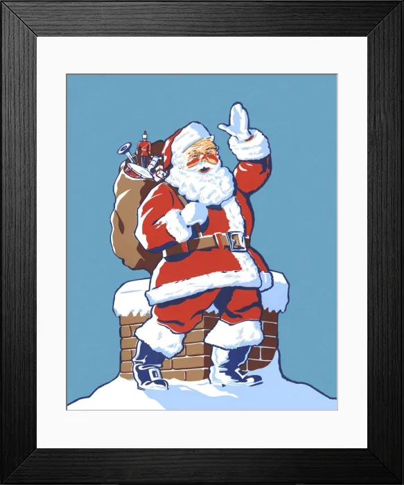 Framed Print : Santa Claus Waving