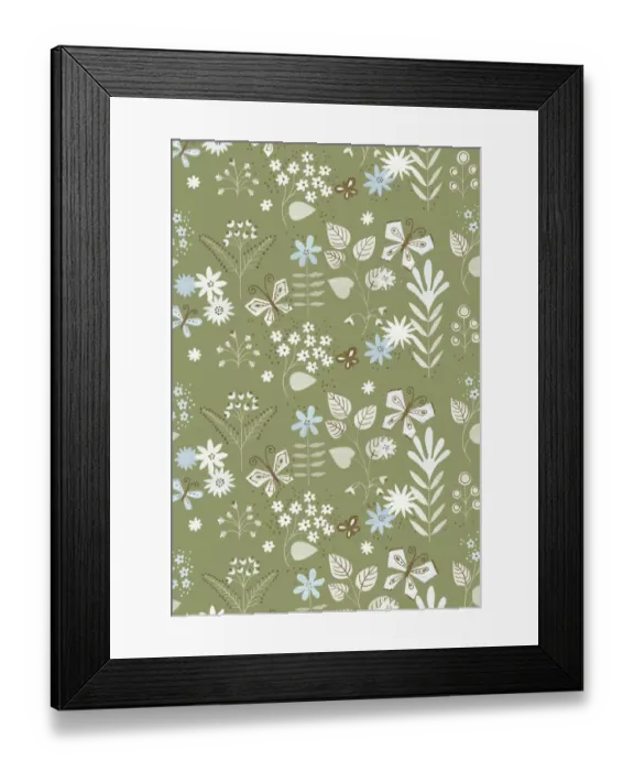 Framed Print : Flower pattern