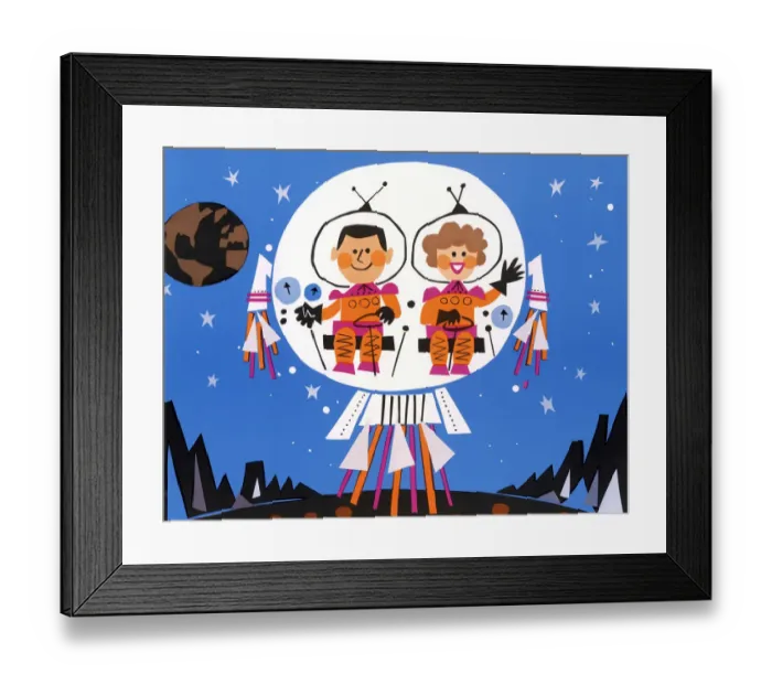 Framed Print : Astronauts in Space Framed Print : Astronauts in Space