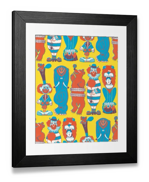 Framed Print : Circus pattern Framed Print : Circus pattern