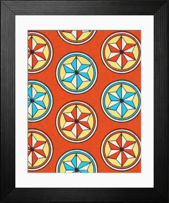 Framed Print : Pattern of Star Shapes Framed Print : Pattern of Star Shapes