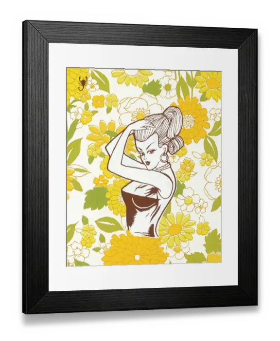 Framed Print : Pinup girl Framed Print : Pinup girl