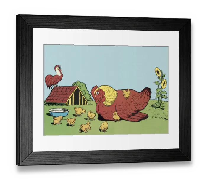 Framed Print : Hen and Chicks Framed Print : Hen and Chicks
