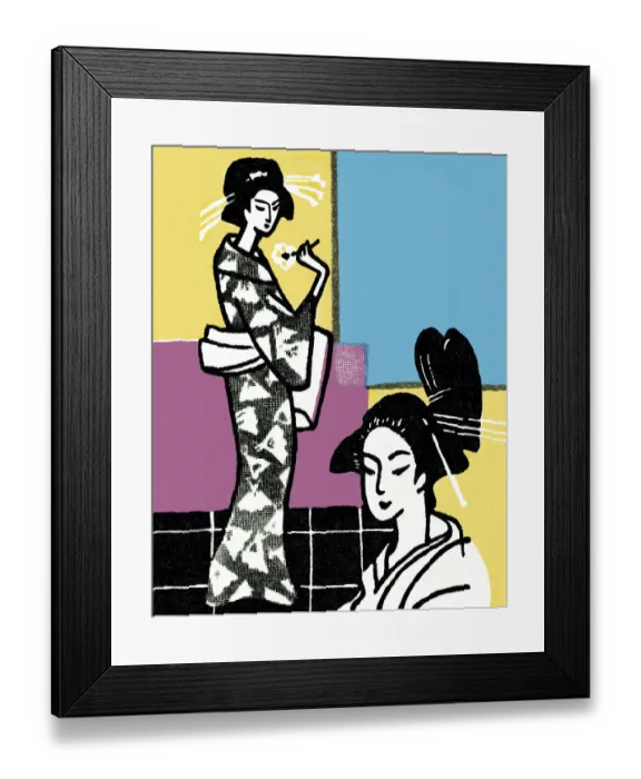 Framed Print : Two Asian Women Framed Print : Two Asian Women