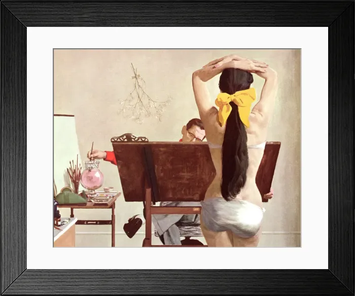 Framed Print : Artist and Model
