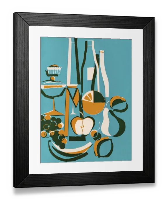 Framed Print : Abstract Fruit and Wine Still Life Framed Print : Abstract Fruit and Wine Still Life