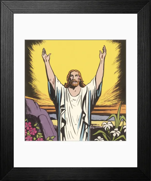 Framed Print : Jesus Raising His Arms