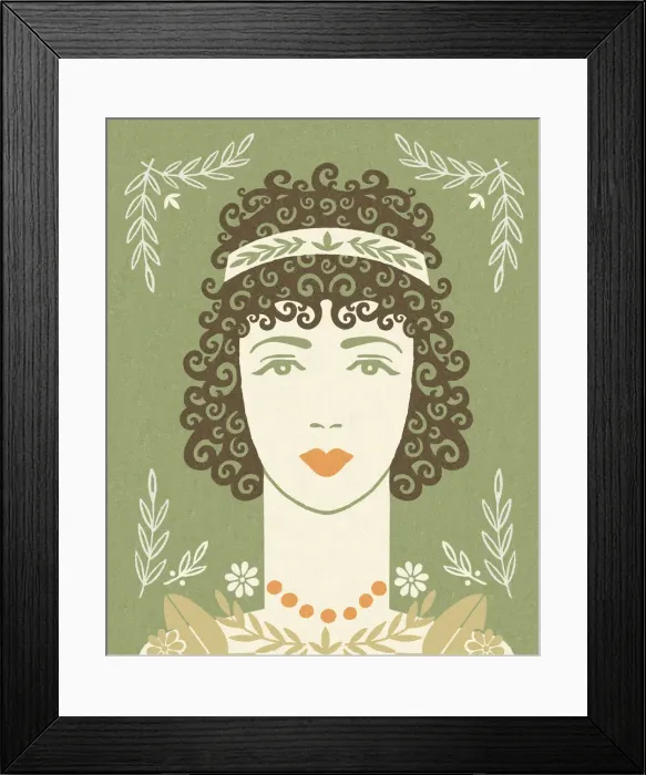 Framed Print : Woman With Curly Hair Framed Print : Woman With Curly Hair