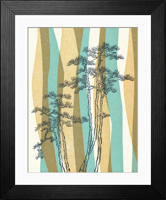 Framed Print : Trees on Stripe Framed Print : Trees on Stripe