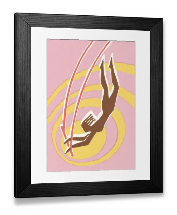 Framed Print : Circus woman on trapeze Framed Print : Circus woman on trapeze