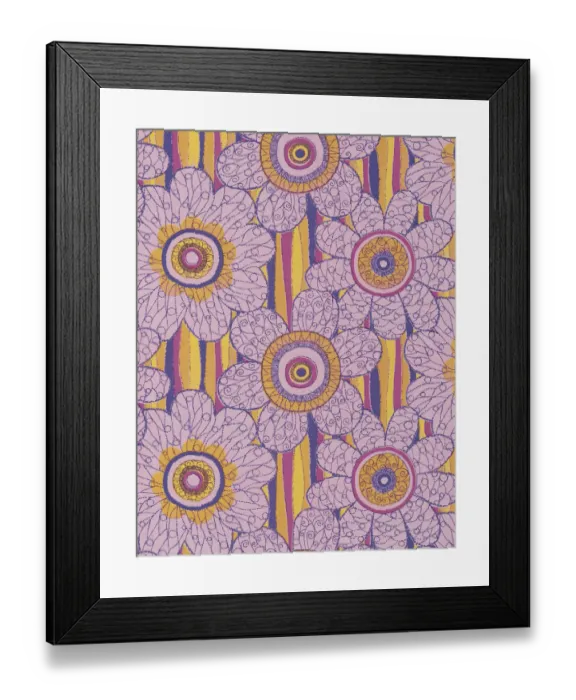 Framed Print : Pink Flower Pattern Framed Print : Pink Flower Pattern