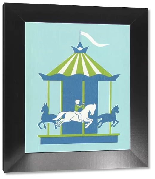Blue and Green Merry-go-Round