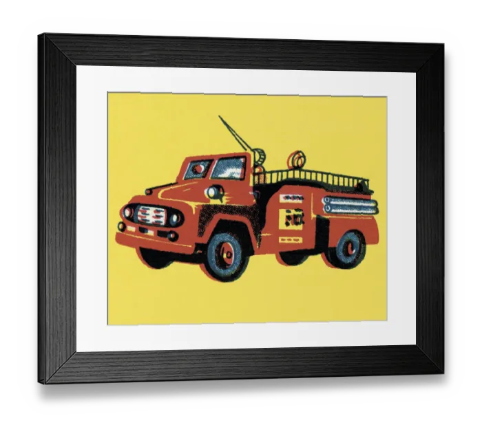 Framed Print : Fire Truck Framed Print : Fire Truck