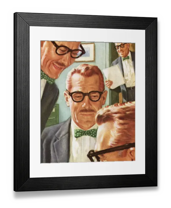 Framed Print : Collage of Man Wearing Glasses Framed Print : Collage of Man Wearing Glasses