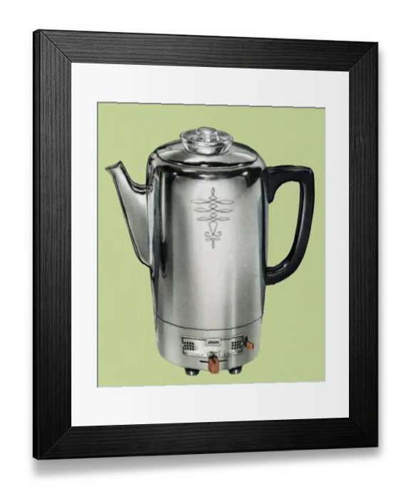Framed Print : Coffee Percolator Framed Print : Coffee Percolator