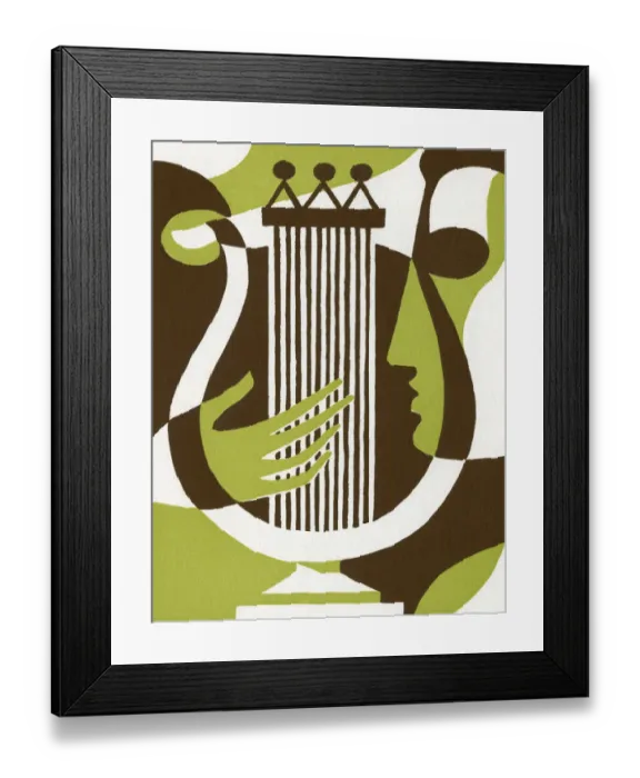 Framed Print : Man Playing Lyre Framed Print : Man Playing Lyre