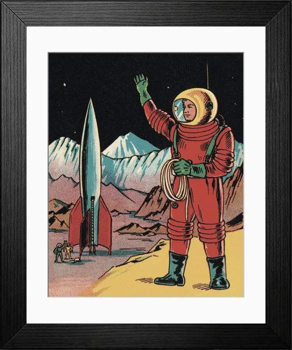 Framed Print : Astronaut in Outer Space Framed Print : Astronaut in Outer Space