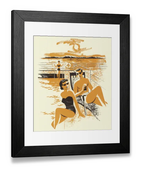 Framed Print : Couple Sunbathing Framed Print : Couple Sunbathing
