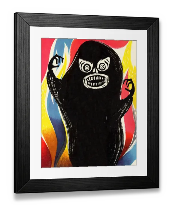 Framed Print : Black Monster Framed Print : Black Monster
