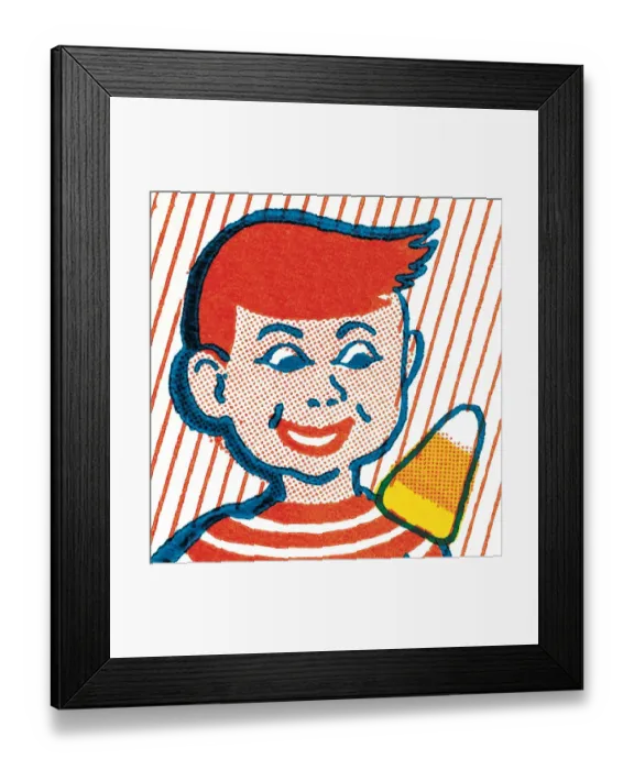 Framed Print : Boy with Candycorn Framed Print : Boy with Candycorn