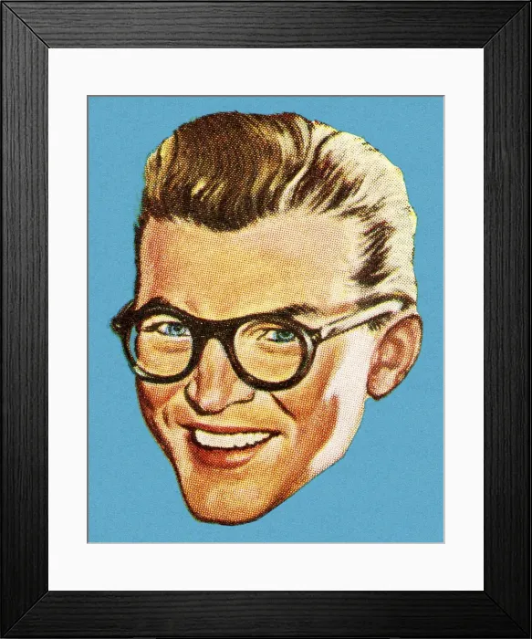 Framed Print : Portrait of a Man Wearing Glasses Framed Print : Portrait of a Man Wearing Glasses