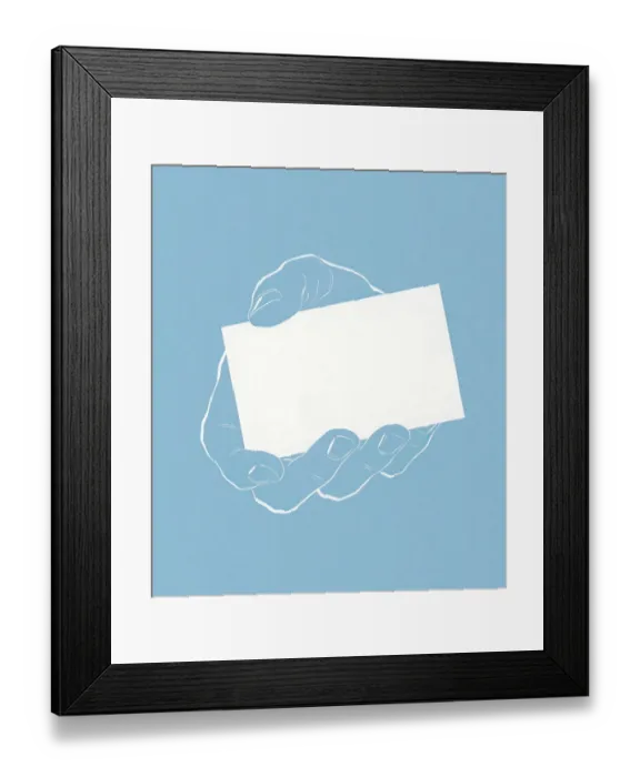 Framed Print : Business card