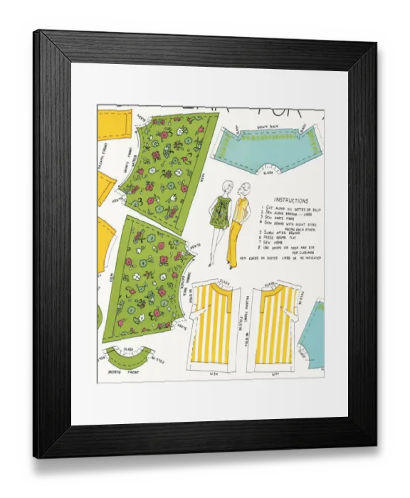 Framed Print : Dressmakers pattern Framed Print : Dressmakers pattern