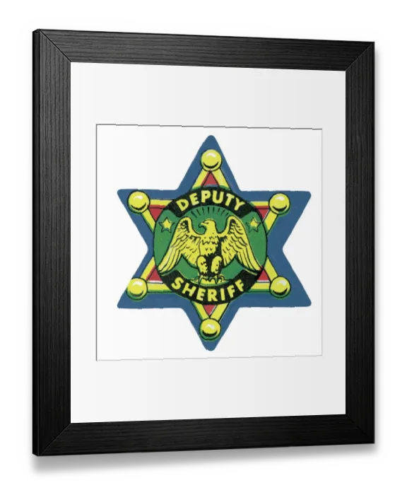 Framed Print : Sheriffs badge