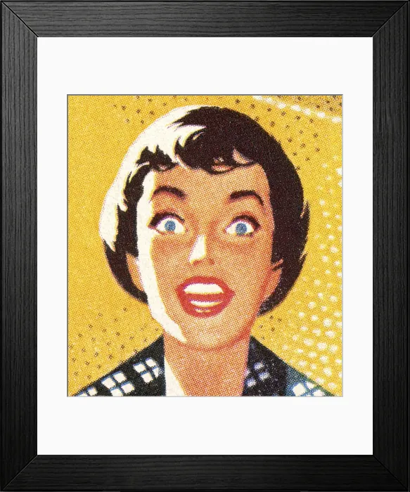 Framed Print : Surprised Woman Framed Print : Surprised Woman