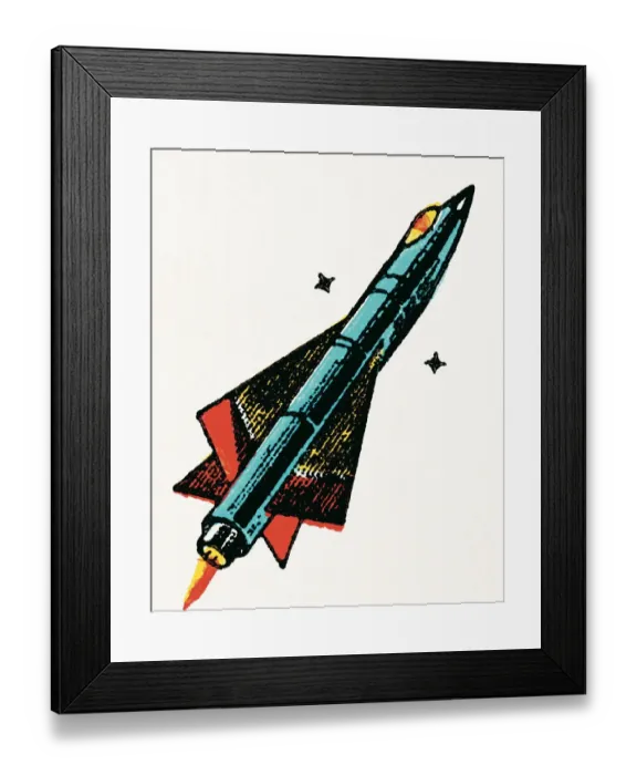 Framed Print : Rocket ship Framed Print : Rocket ship