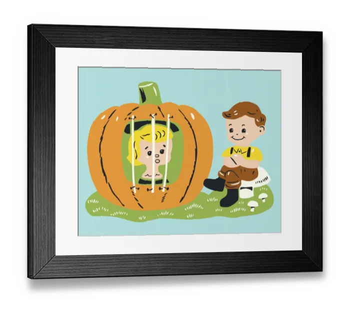 Framed Print : Peter Pumpkin Eater and His Wife Framed Print : Peter Pumpkin Eater and His Wife