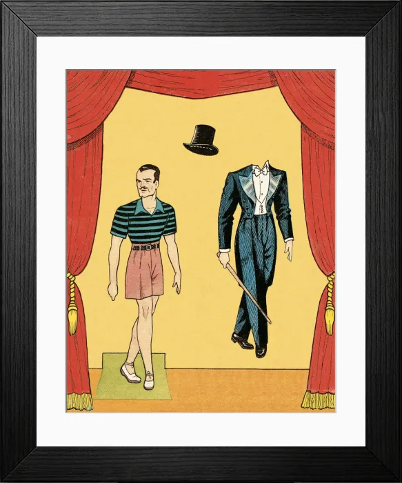 Framed Print : Magician In and Out of His Tuxedo Framed Print : Magician In and Out of His Tuxedo