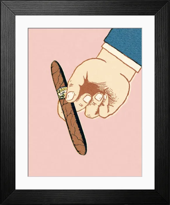 Framed Print : Hand holding cigar Framed Print : Hand holding cigar