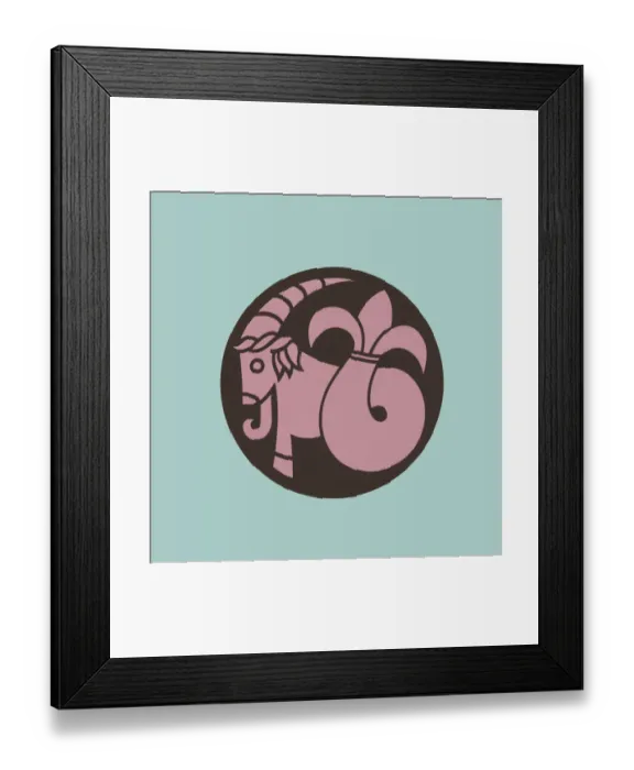 Framed Print : Capricorn Zodiac Symbol Framed Print : Capricorn Zodiac Symbol