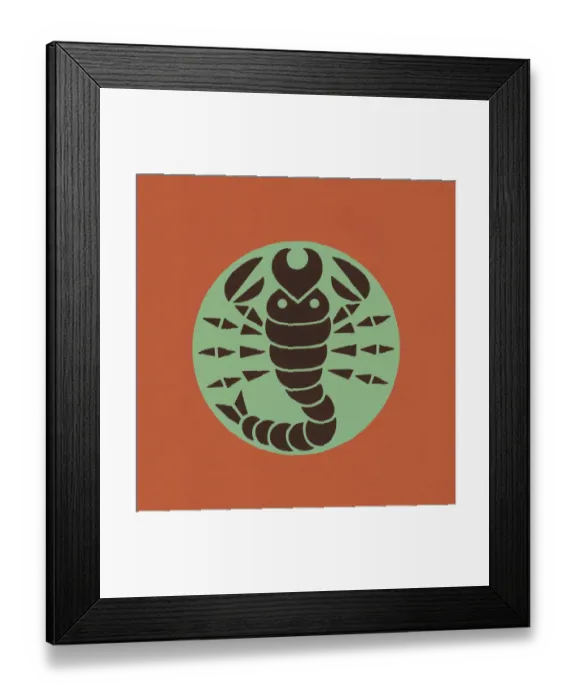 Framed Print : Scorpio Zodiac Symbol Framed Print : Scorpio Zodiac Symbol