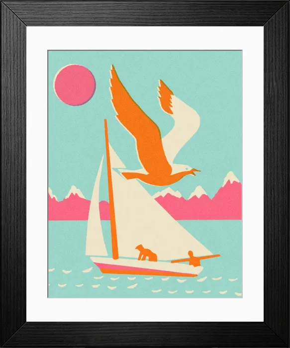 Framed Print : Sailboat on the Water