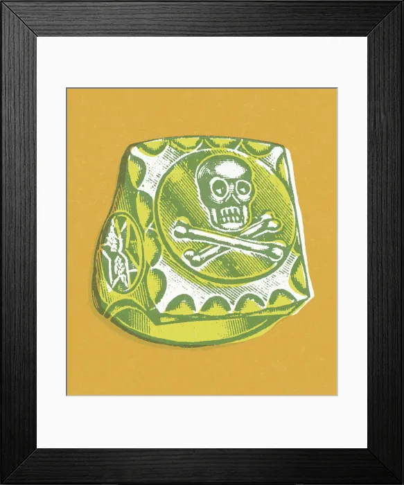 Framed Print : Skull and Crossbones Ring Framed Print : Skull and Crossbones Ring