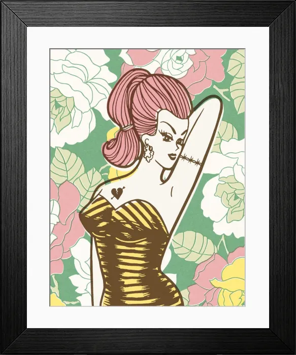 Framed Print : Pinup girl Framed Print : Pinup girl