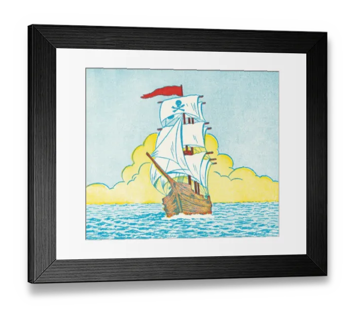 Framed Print : Pirate Ship Framed Print : Pirate Ship