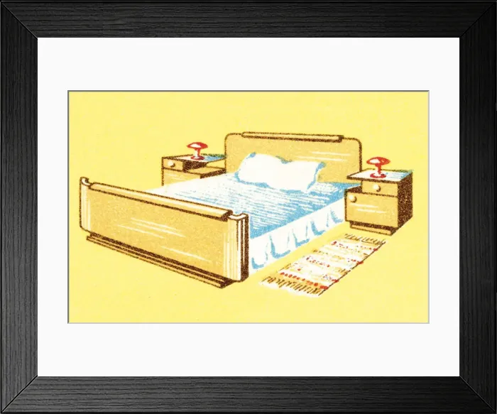 Framed Print : Bedroom set Framed Print : Bedroom set