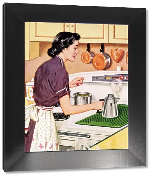 Woman Making Coffee