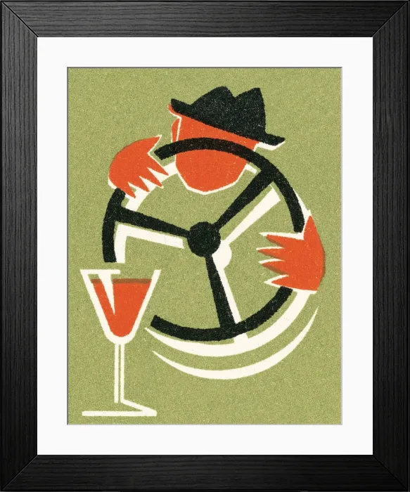 Framed Print : Drinking and driving