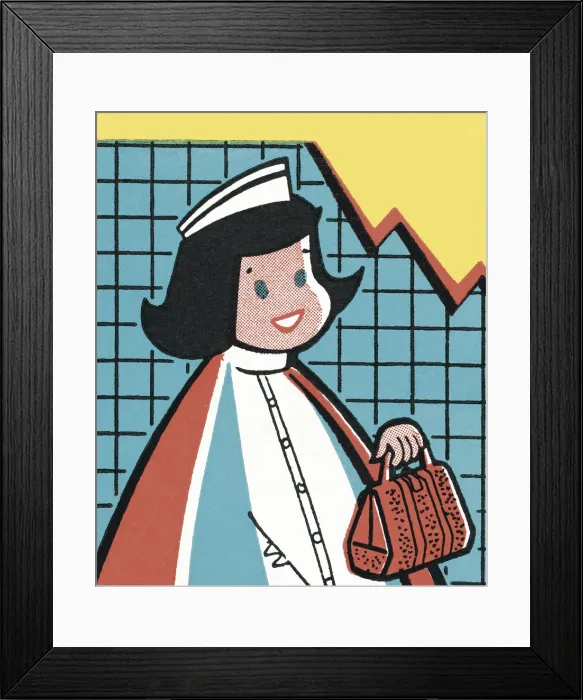 Framed Print : Smiling Nurse Framed Print : Smiling Nurse