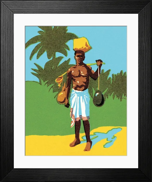 Framed Print : Man Carrying Objects Framed Print : Man Carrying Objects