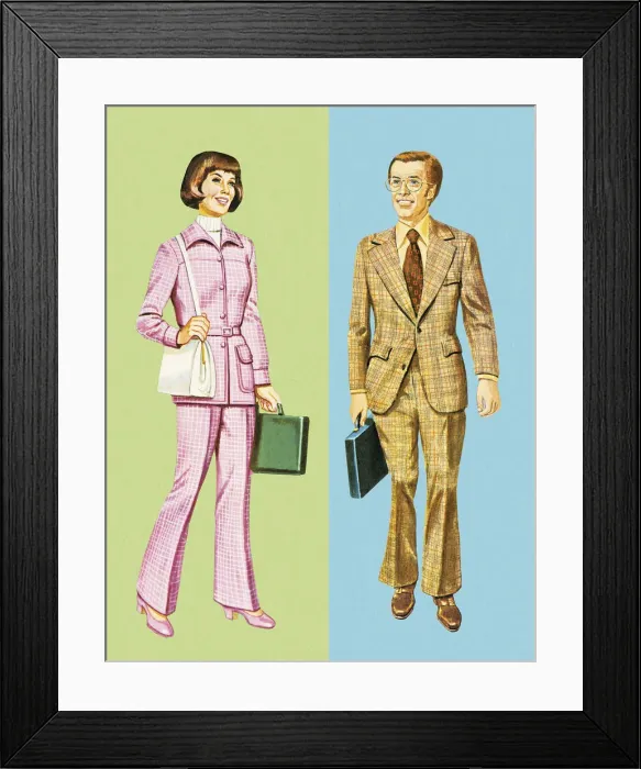 Framed Print : Business Woman And Business Man Framed Print : Business Woman And Business Man