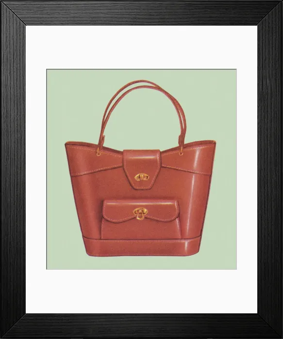 Framed Print : Red Handbag