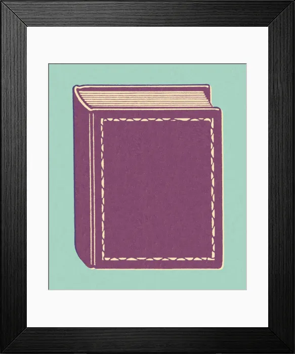 Framed Print : Purple Hardcover Book Framed Print : Purple Hardcover Book