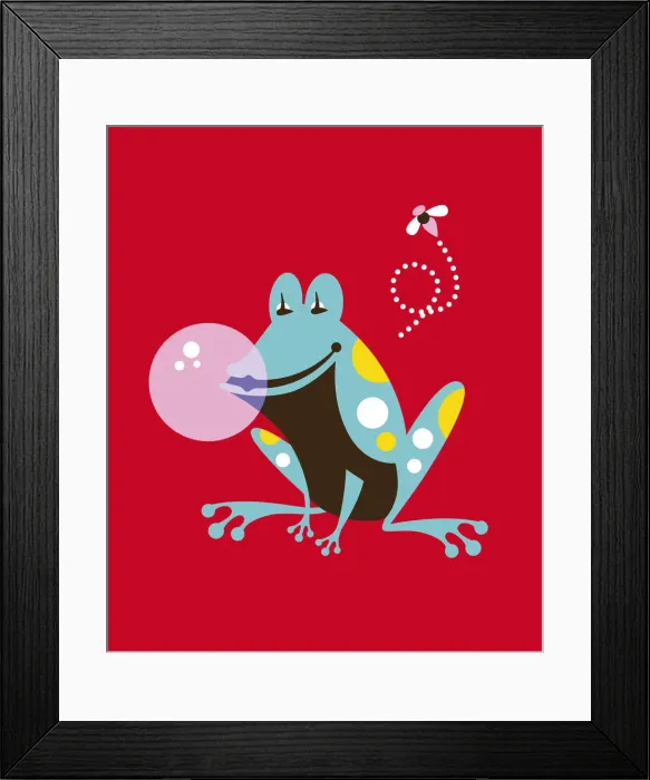 Framed Print : Frog Blowing Bubble Framed Print : Frog Blowing Bubble