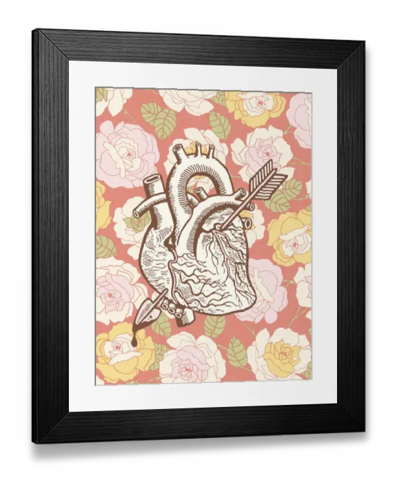 Framed Print : Heart with arrow Framed Print : Heart with arrow